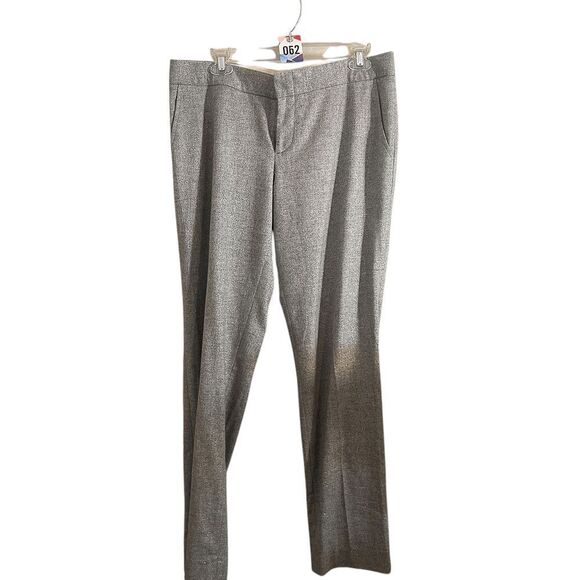 Chaiken Womens Pants 8 Gray Wool Blend Straight Leg Trousers - Picture 1 of 5